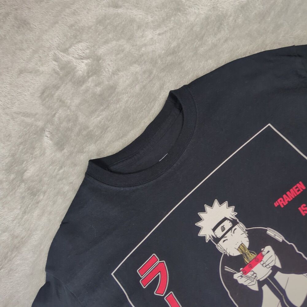 Naruto Shippuden Ichiraku Ramen Long Sleeve Shirt Mens M Black Anime Graphic Tee